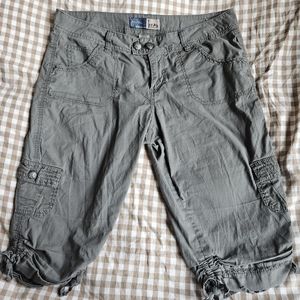 Green Cargo Capri Shorts by Beau